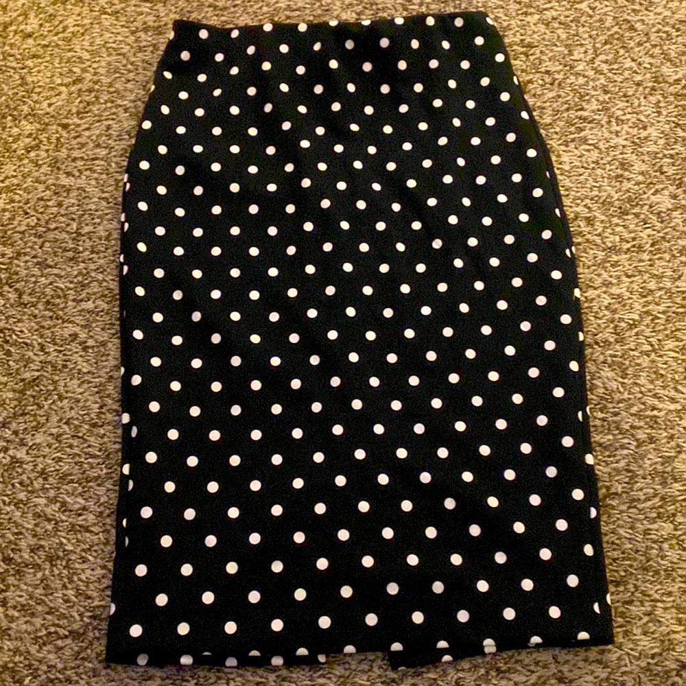 Express Polka Dot Pencil Skirt
